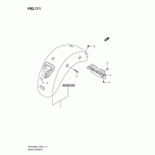 Схема вузла: Заднє крило (Vlr1800l1 e2) для Suzuki VLR1800 Intruder C1800R/Boulevard C109R