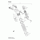 Схема вузла: Задній амортизатор для Suzuki RM-Z250