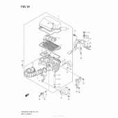 Схема вузла: Повітряний фільтр для Suzuki AN400 Burgman (EU analogue of SkyWave)