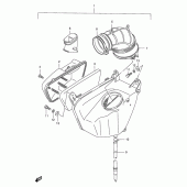 Схема узла: Воздушный фильтр (Rear) для Suzuki VS1400 Intruder 1400