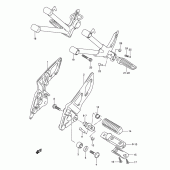 Схема вузла: Підніжки для Suzuki GSF650 Bandit S