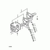 Схема вузла: Задній ліхтар (Стоп-сигнал) (E22) для Suzuki TS250