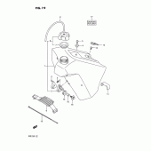 Схема вузла: Паливний бак для Suzuki RM125