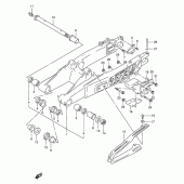 Схема вузла: Задній важіль підвіски для Suzuki RMX250