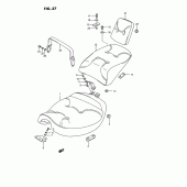 Схема узла: Сиденье (Model h/j/k/l/m/n/p/r) для Suzuki VS1400 Intruder 1400
