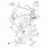 Схема вузла: Облицювальні елементи (Model l 0ul) для Suzuki GSX-R400