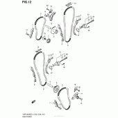 Схема вузла: Ланцюг ГРМ & Натягувач & Заспокоювач Suzuki VZR1800 Boulevard M109R BOSS