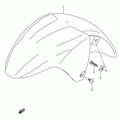 Схема вузла: Переднє крило Suzuki GSX750 Katana