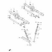 Схема вузла: Розподільний вал & Клапан для Suzuki GSX600 Katana