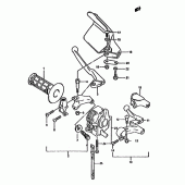Схема вузла: Лівий пульт управління рульовий для Suzuki DR650 DR650R