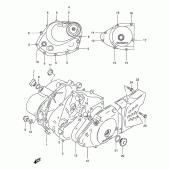 Схема узла: Крышки картера для Suzuki DR200 DR200SE