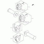 Схема вузла: Пульт управління рульовий для Suzuki DR200 DR200SE