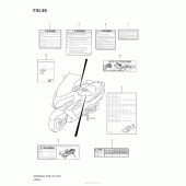 Схема вузла: Інформаційні наклейки (An400A L2 E33) для Suzuki AN400 Burgman (EU analogue of SkyWave)