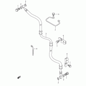 Схема вузла: Передній гальмівний шланг (Model k3) для Suzuki AN400 Burgman (EU analogue of SkyWave)