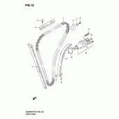 Схема узла: Цепь ГРМ & Натяжитель & Успокоитель для Suzuki GS500