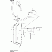 Схема вузла: Кермо & Тросики (Vl800Bl4 E03) для Suzuki VL800 Boulevard C50 BOSS