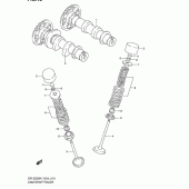 Схема узла: Распредвал & Клапан для Suzuki DR-Z250