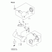 Схема вузла: Поворотники (Model k6/k7/k8) для Suzuki VL800 Intruder C800C/Boulevard C50C