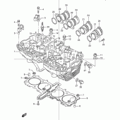 Схема вузла: Головка циліндра для Suzuki GSX1200