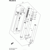 Схема узла: Вилка передней оси для Suzuki GSX-R1000