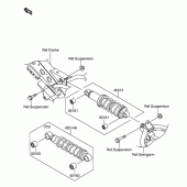 Схема вузла: Амортизатор задній Suzuki DR-Z110