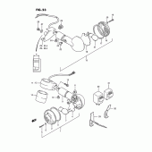 Схема вузла: Поворотники (Model g/j/k/l/m) для Suzuki LS650 Savage