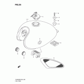 Схема узла: Топливный бак для Suzuki TU250