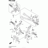 Схема узла: Подножки для Suzuki GSX-R600