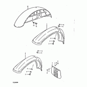 Схема узла: Переднее крыло для Suzuki TS250