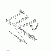 Схема вузла: Задній важіль підвіски для Suzuki TS250