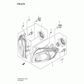 Схема вузла: Фара (An650azk8 e19) ​​для Suzuki AN650 Burgman (EU analogue of SkyWave)