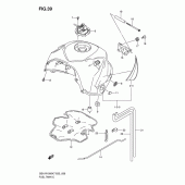 Схема узла: Топливный бак (Model k7) для Suzuki GSX-R1000
