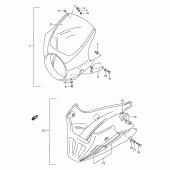 Схема вузла: Облицювальні елементи (Model m/n/p/r/s/t optional) для Suzuki GS500