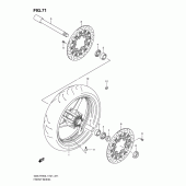 Схема вузла: Переднє колесо Suzuki GSX-R750
