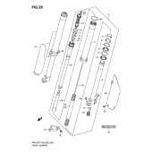 Схема узла: Передняя вилка для Suzuki RM125