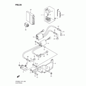 Схема вузла: Електрообладнання (Sfv650ul1 e24) для Suzuki SFV650 Gladius