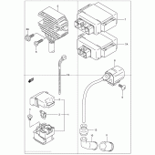 Схема вузла: Електроустаткування для Suzuki UC150 Epicuro