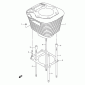 Схема вузла: Циліндр для Suzuki LS650 Savage