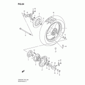 Схема узла: Заднее колесо для Suzuki GS500