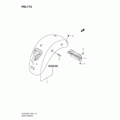 Схема вузла: Заднє крило (Vlr1800l1 e24) для Suzuki VLR1800 Intruder C1800R/ Boulevard C109R