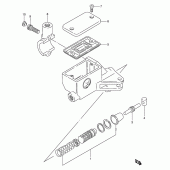 Схема вузла: Головний циліндр зчеплення для Suzuki VS800 Intruder 800