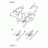 Схема узла: Передний боковой обтекатель (Model k7) для Suzuki GSX-R750