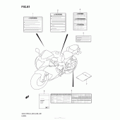 Схема вузла: Інформаційні наклейки (E28) для Suzuki GSX-R750
