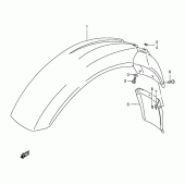 Схема вузла: Переднє крило для Suzuki DR350