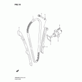 Схема узла: Цепь ГРМ & Натяжитель & Успокоитель для Suzuki DR650 DR650SE