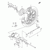Схема вузла: Заднє колесо Suzuki DF200