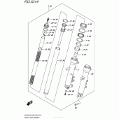 Схема вузла: Вилка передньої осі для Suzuki DL650 V-Strom