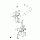 Схема узла: Топливный кран для Suzuki DR200 DR200SE