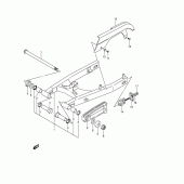 Схема вузла: Задній важіль підвіски для Suzuki RV125