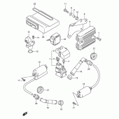 Схема вузла: Електроустаткування (Model w/x/y/k1) для Suzuki TL1000